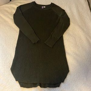 Dark green sweater dress